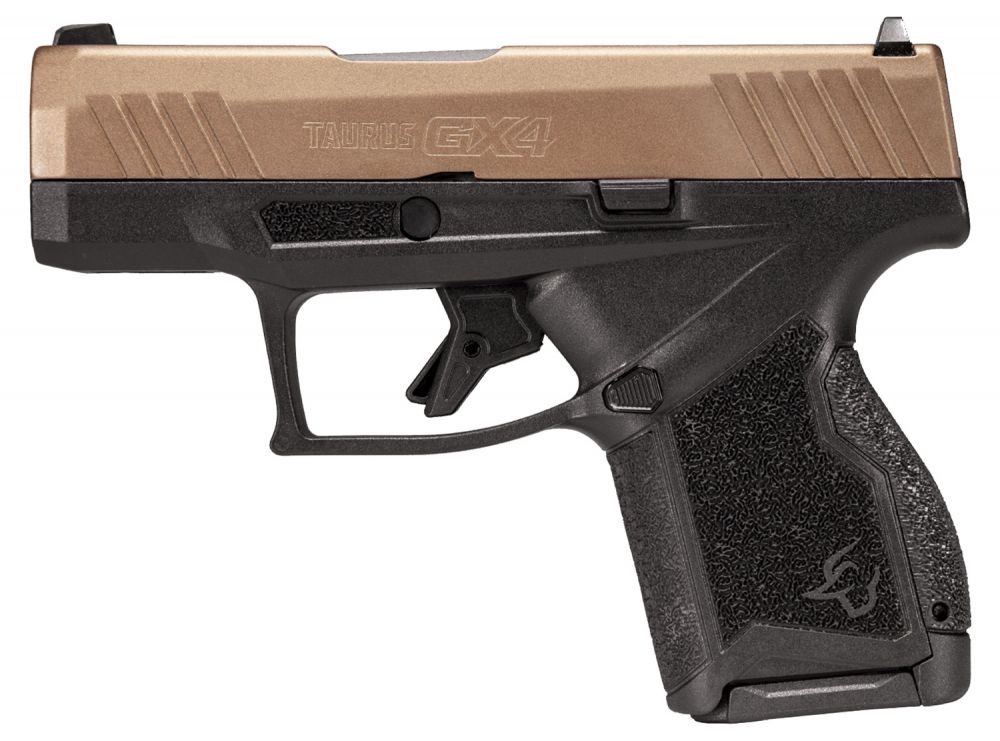 Taurus GX4 Micro-Compact 9mm Midnight Bronze Cerakote Slide with Satin Black DLC Barrel Pistol