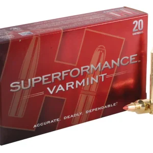 Authentic Hornady Superformance Varmint 204 Ruger Ammo 40 Grain Hornady V-Max Polymer Tip 500rounds