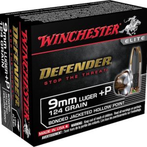 Winchester Defender 9mm Luger +P Ammo 124 Grain Winchester PDX1 Bonded Jacketed Hollow Point 200 rounds – Best Price
