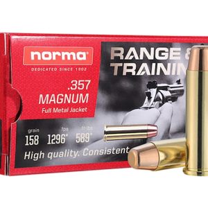 Norma Range & Training 357 Magnum Ammo 158 Grain Full Metal Jacket 500 rounds – Best Price
