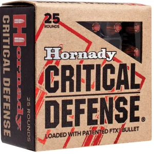 Hornady Critical Defense 9mm Luger Ammo 115 Grain Hornady FTX Polymer Tip Box of 200 rounds – Fast Ship