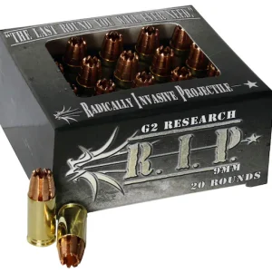 G2 Research R.I.P. 9mm Luger Ammo 92 Grain G2 R.I.P. Fragmenting Hollow Point Lead Free Box of 100 rounds – Best Price