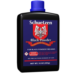 Schuetzen Black Powder 4F 1lb Priming Powder – 25 Canisters per Case